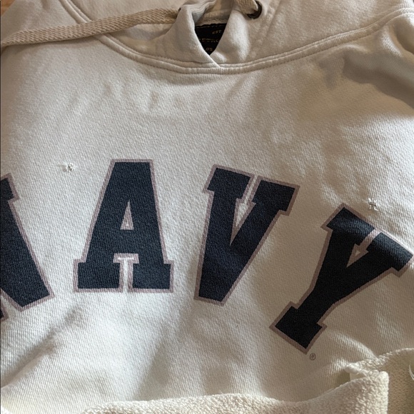 Free People Retro Brand NAVY Hoodie XL NWT - Picture 5 of 5